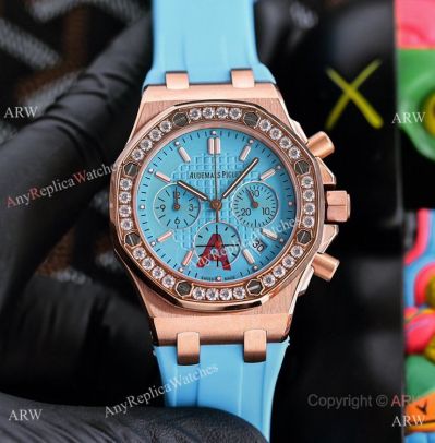 Copy Audemars Piguet Royal Oak offshore women watch Blue Version 37mm